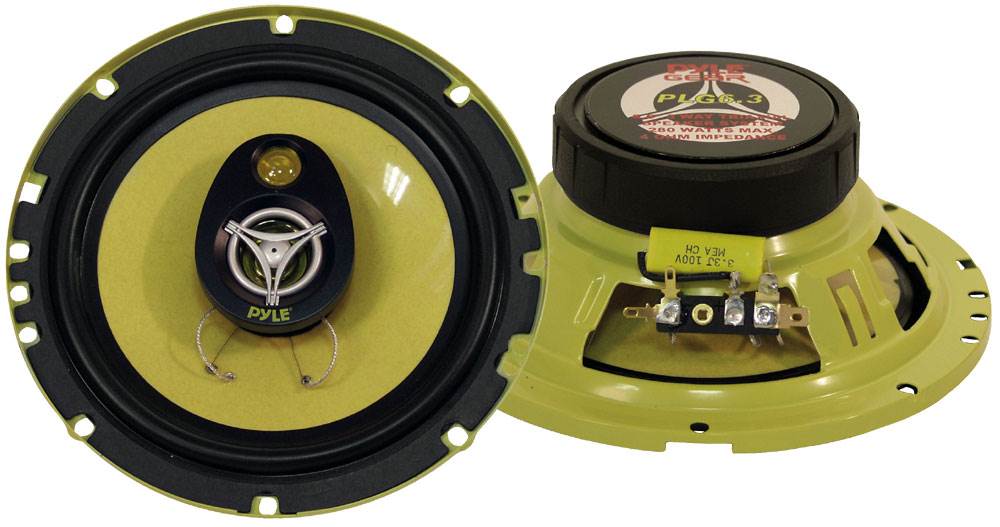 2) PYLE PLG6.3 6.5" 280W 3 Way Coaxial+ 2) 6.5" 600W Subwoofer Sub Speakers