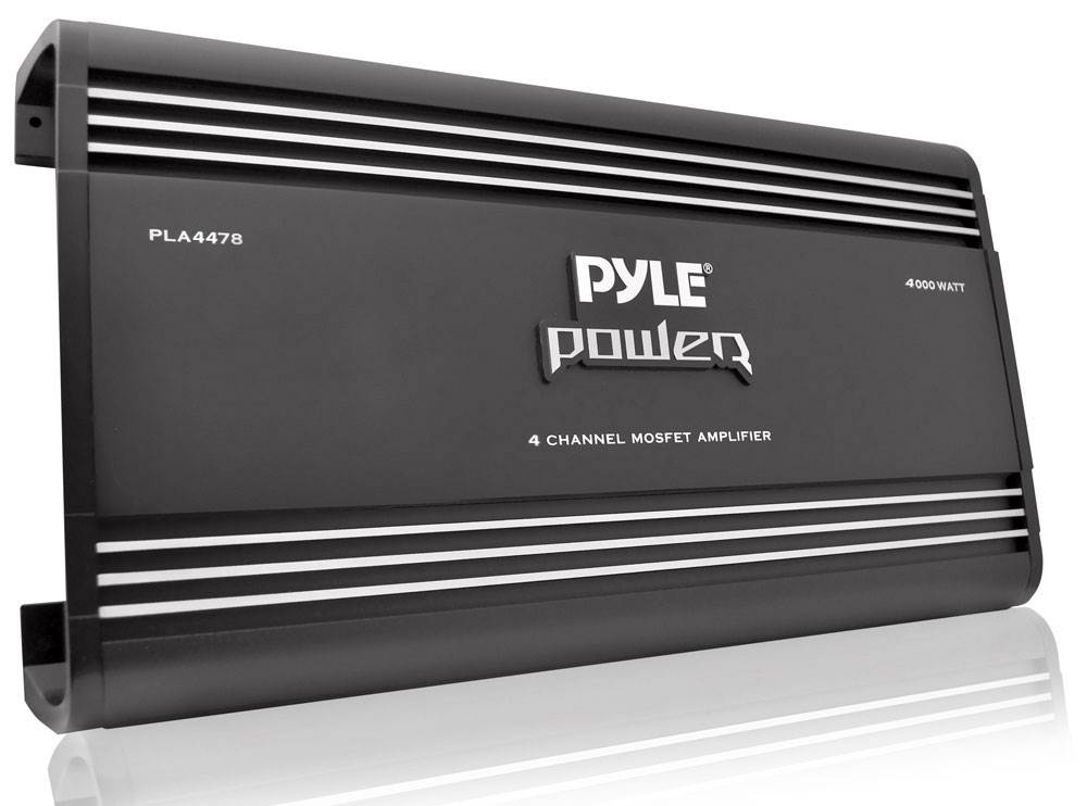 Pyle PLA4478 4 Channel 4000W Car Audio Amplifier Amp + 4 Gauge Amp Install Kit