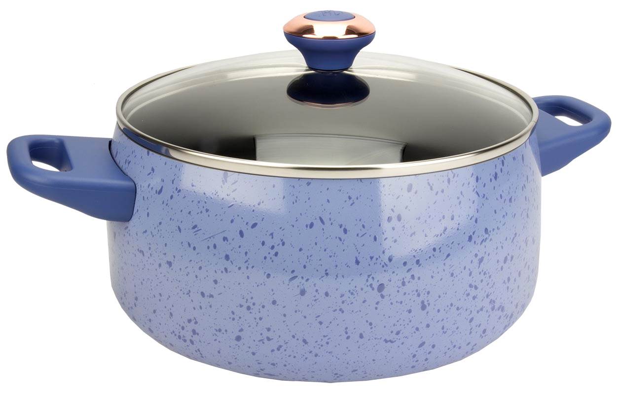 Paula Deen 15-Piece Kitchen Porcelain Cookware Set Nonstick Pots Pans - Damaged