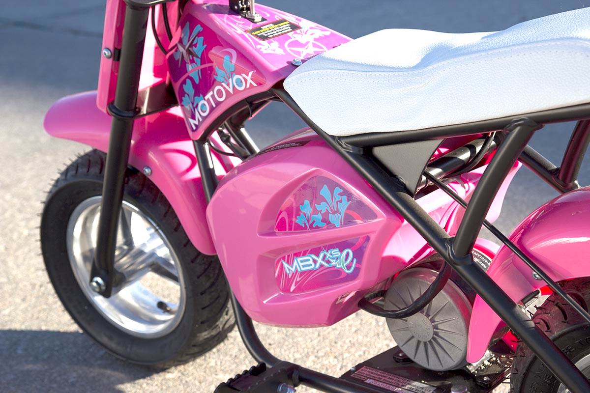 Motovox MBXXSE 24V 7Amp Youth Electric Minibike Motorcycle Pink - Open Box