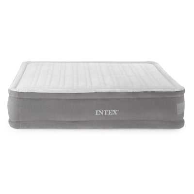 Intex Queen Comfort Plush Elevated Mattress - Air bed w/ Built-In Pump (Used)