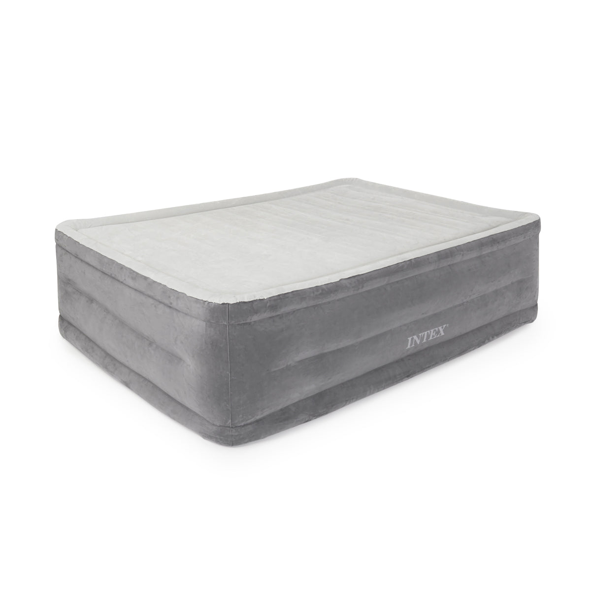 Intex Comfort Plush Dura-Beam Air Bed Mattress w/ Built-In Pump, Queen (Used)