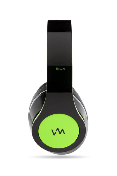 VM Audio Elux Over Ear DJ Stereo MP3 Bass Headphones - Black/Green - Open Box