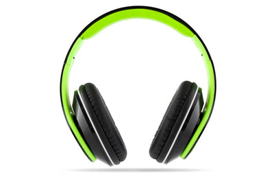 VM Audio Elux Over Ear DJ Stereo MP3 Bass Headphones - Black/Green - Open Box
