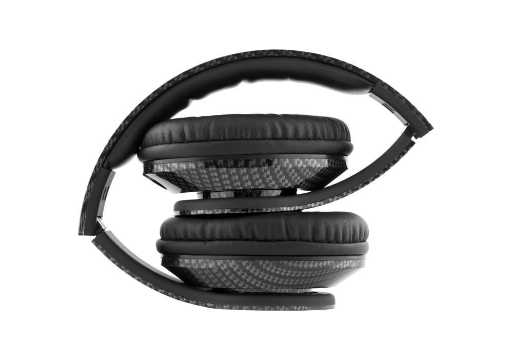 VM Audio Elux Over Ear DJ Stereo MP3 Headphones - Carbon Fiber/Black-Open Box