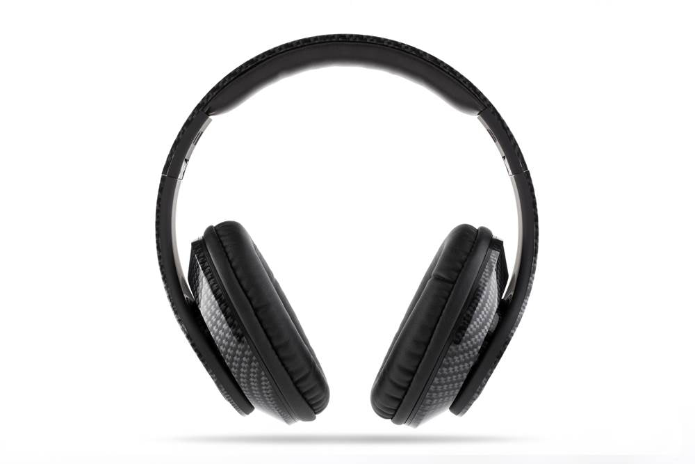 VM Audio Elux Over Ear DJ Stereo MP3 Headphones - Carbon Fiber/Black-Open Box