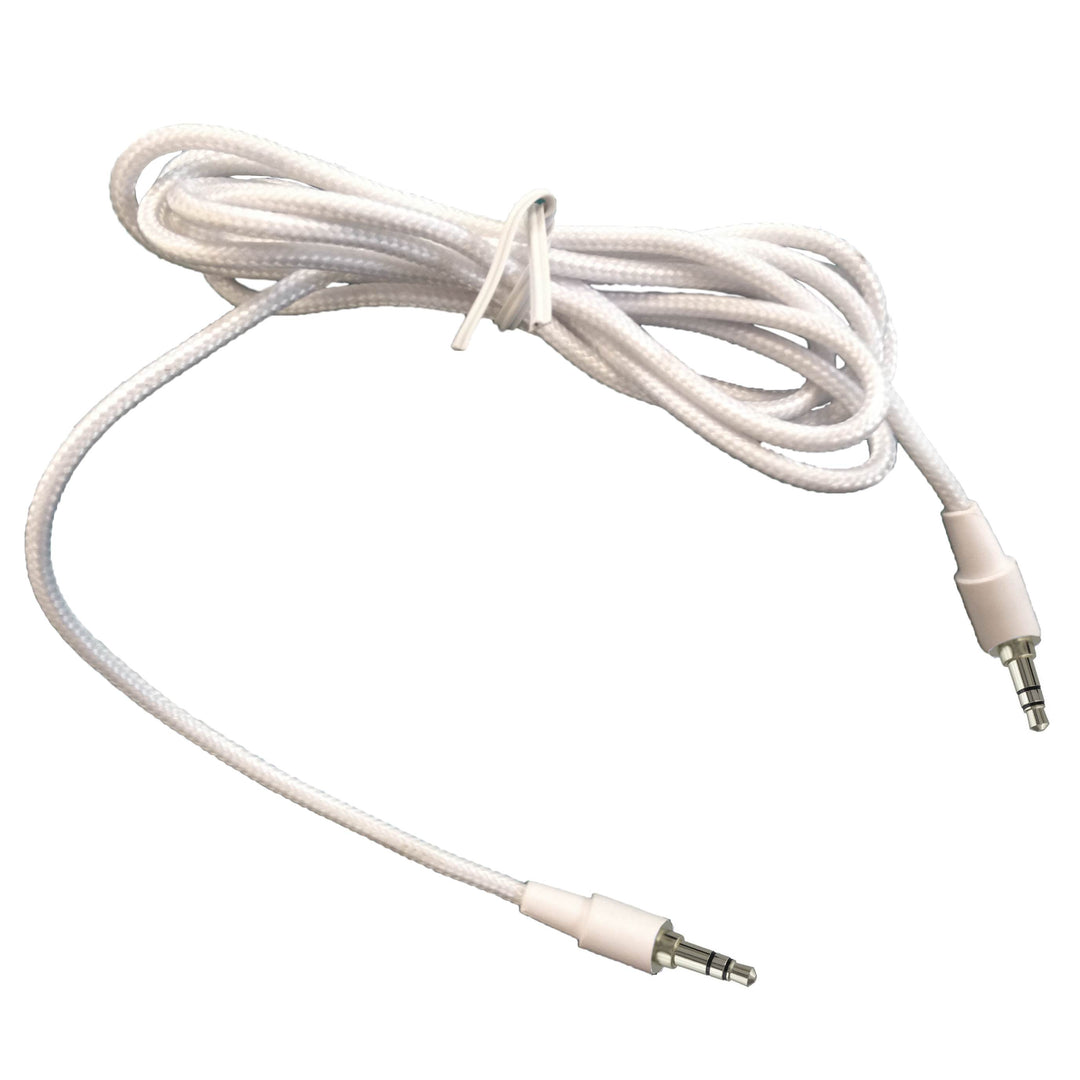 VM Audio 3.5mm Auxiliary Sound Stereo 5-Foot Tablet Smartphone Car Cable, White