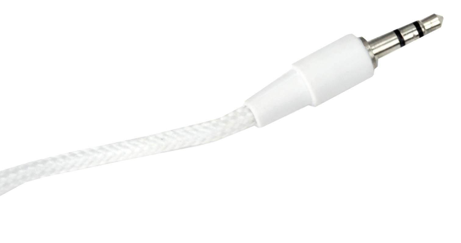 VM Audio 3.5mm Auxiliary Sound Stereo 5-Foot Tablet Smartphone Car Cable, White - VMInnovations