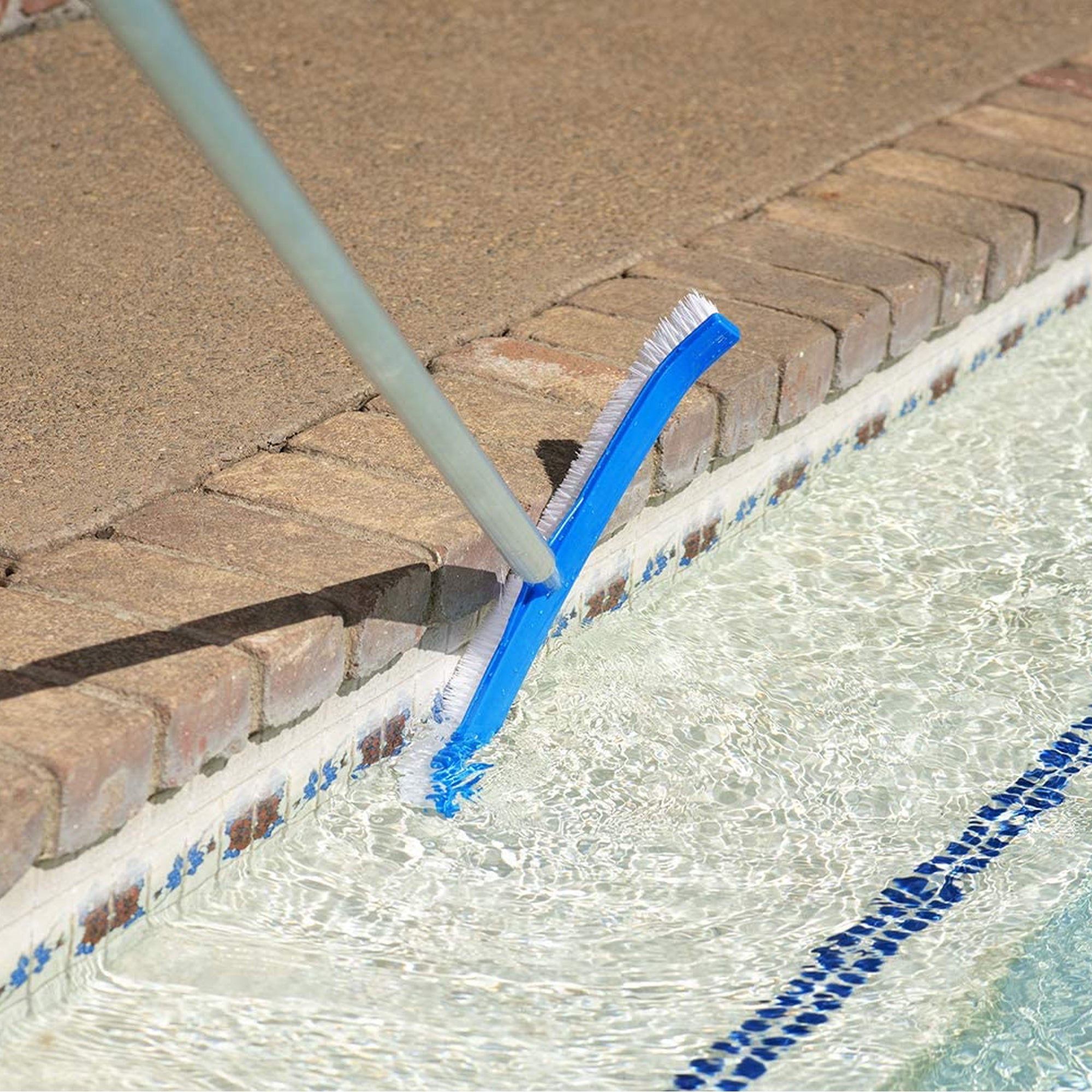 HydroTools 8210 18 Inch Curved Swimming Pool Spa Wall & Floor Brush w/ Bristles - VMInnovations