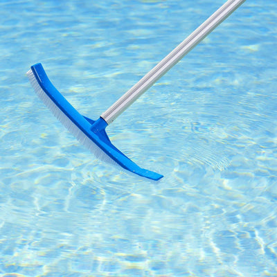 Hydrotools 18" Curved Swimming Pool Spa Wall & Floor Brush w/ Bristles (Used)