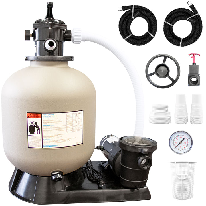 Swimline 19" 2900 GPH Sand Filter Pump Above Ground Intex Swimming Pool (Used)