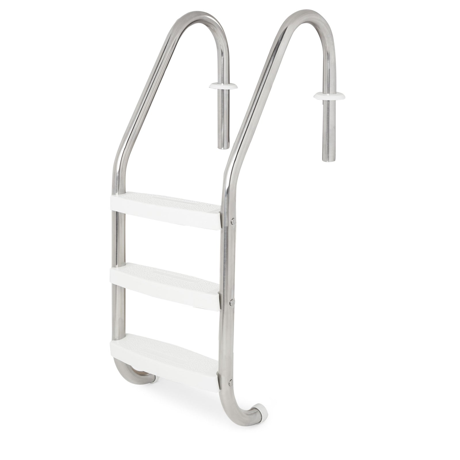 Swimline HydroTools 3 Step Inground Swimming Pool Stainless Steel Ladder Steps - VMInnovations