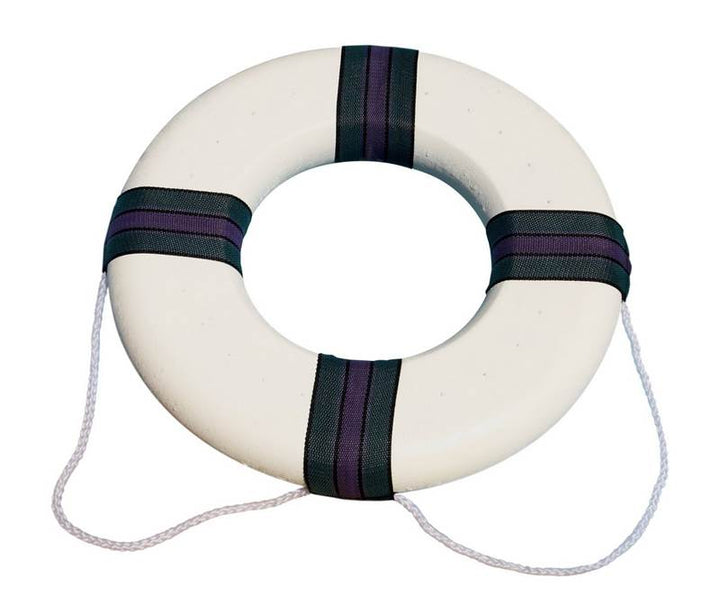 Swimline 89870 18 Inch Lifeguard Swimming Pool Floating Safety Ring Buoy, White