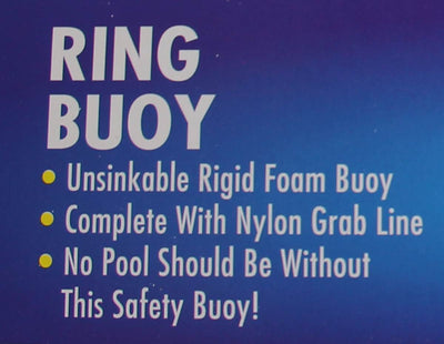 Swimline 89870 18 Inch Lifeguard Swimming Pool Floating Safety Ring Buoy, White