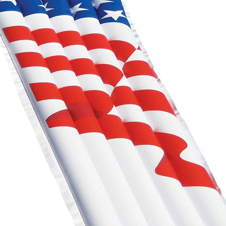 Swimline 72" Inflatable American Flag Swimming Pool Lake Float Raft (Open Box)