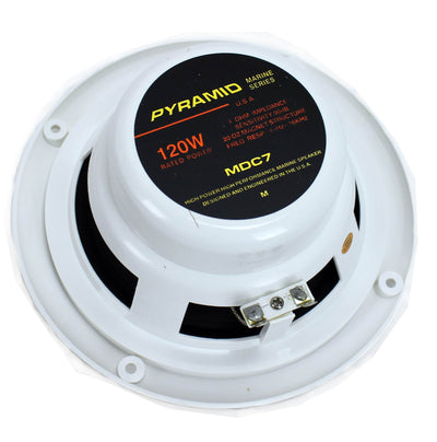 2) New PYRAMID MDC7 6.5" 240W Dual Cone Marine/Boat Outdoor Speakers Waterproof
