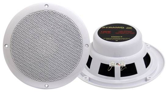 2) New PYRAMID MDC7 6.5" 240W Dual Cone Marine/Boat Outdoor Speakers Waterproof