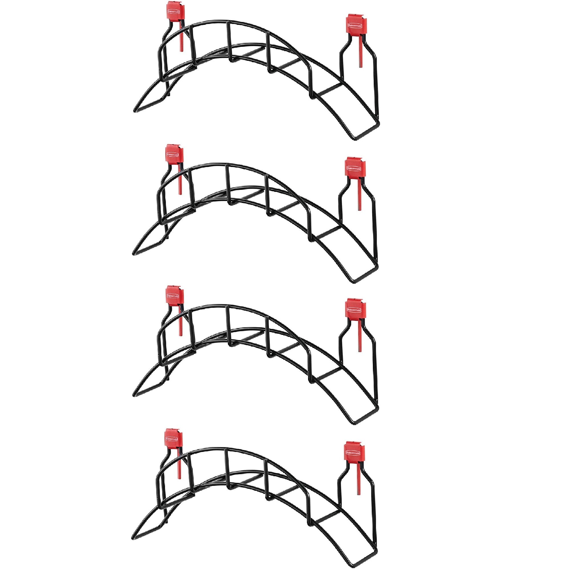 Rubbermaid Storage Shed Space Saving Strong Mounted Garden Hose Holder (4 Pack)