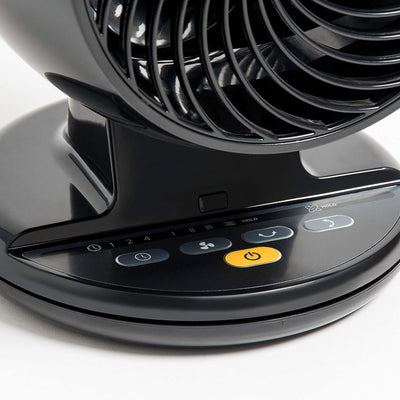 IRIS USA Remote Controlled Desktop Portable Compact Small Oscillating Fan, Black