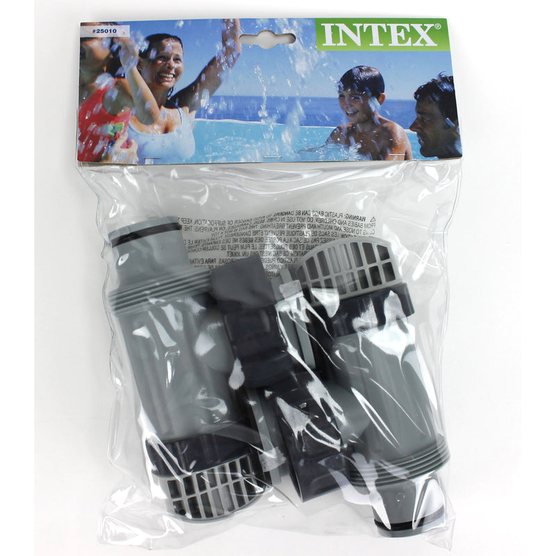 Intex Plunger Valves w/ Gaskets & Nuts (2 Pack) w/ Pool Pump Hose (3 Pack)