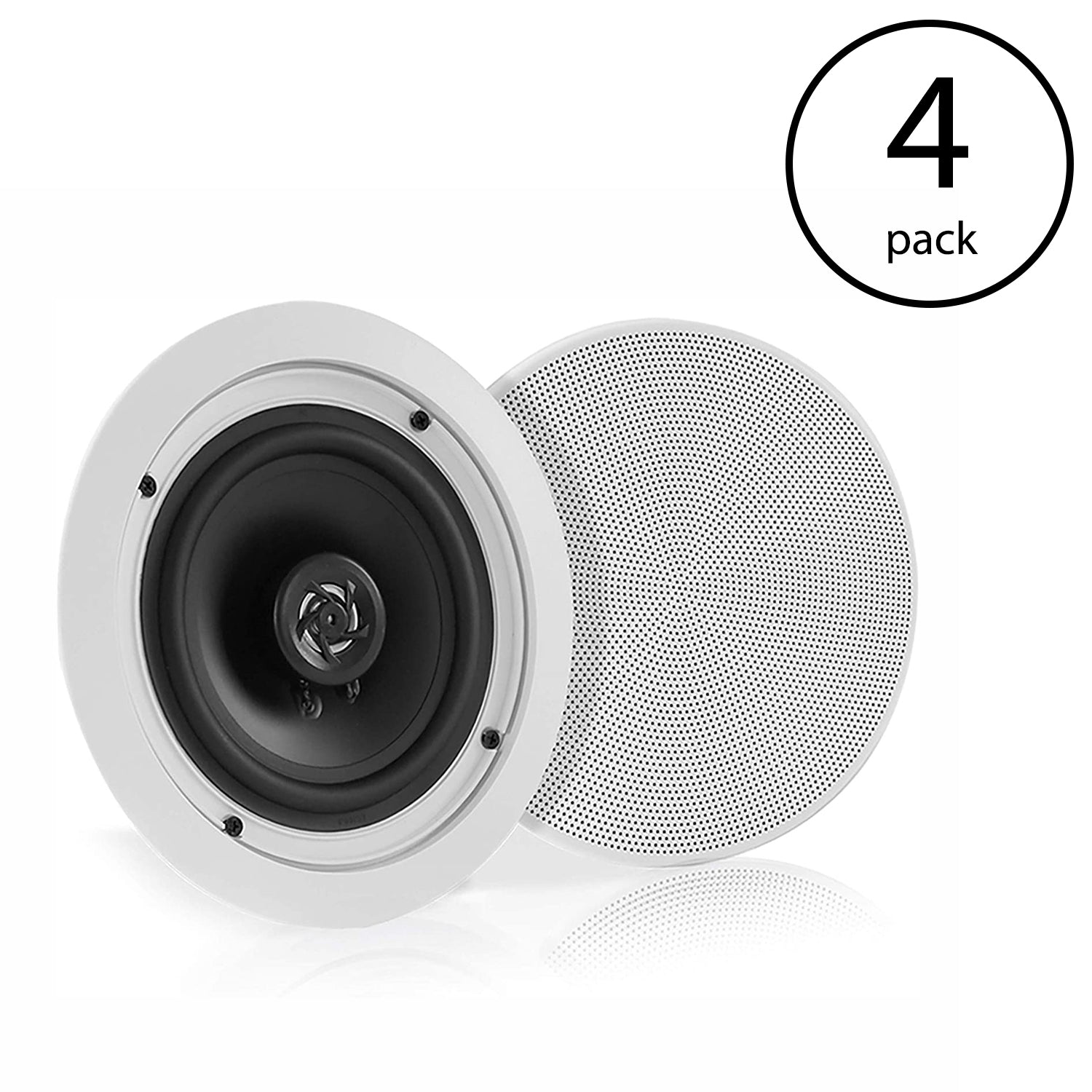 Pyle PDICBT552RD Flush Wall Mount 2 Way Bluetooth Speaker System Pair (4 Pack) - VMInnovations