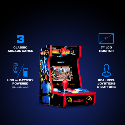 Arcade1Up Mortal Kombat II Countercade Countertop Arcade Machine with 3 Games