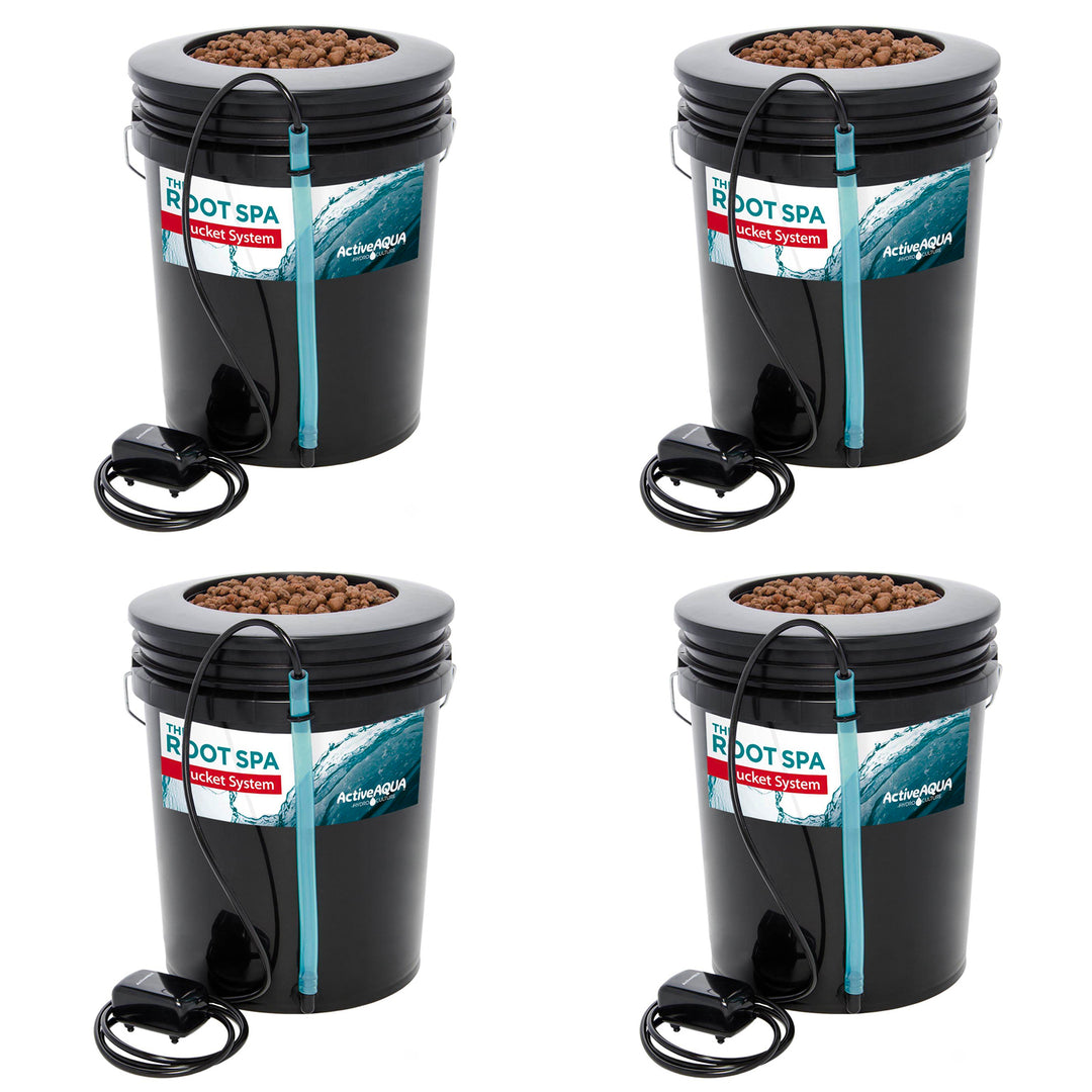 Active Aqua Root Spa 5 Gallon Hydroponic Bucket System Grow Kit (4 Pack)