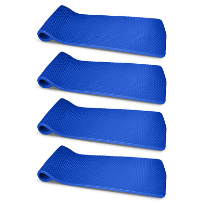 Vos 72" Soft Wavy Foam UV Chlorine Resistant Water Pool Float, Blue (4 Pack) - VMInnovations