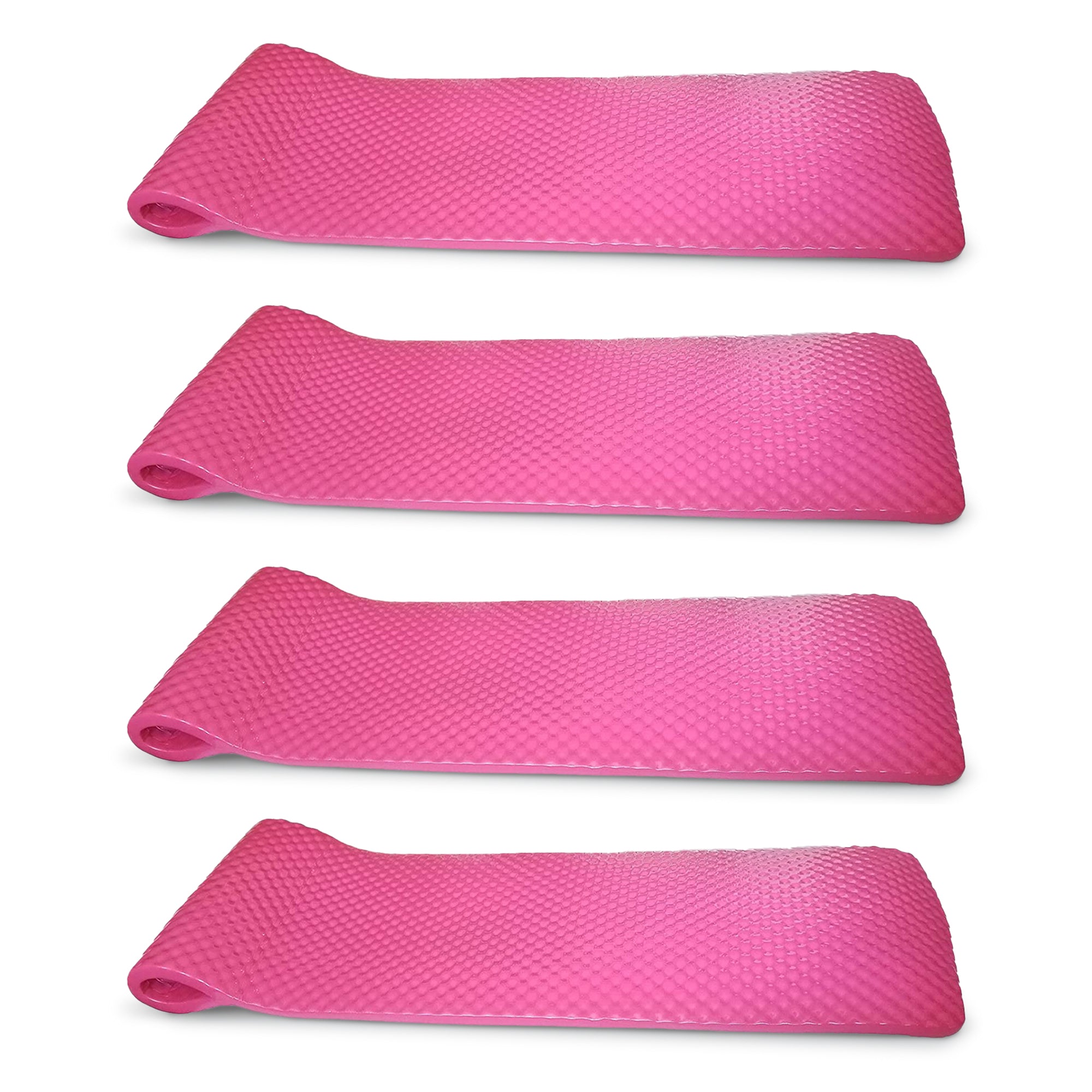 Vos 72" Soft Wavy Foam UV Chlorine Resistant Water Pool Float, Pink (4 Pack) - VMInnovations