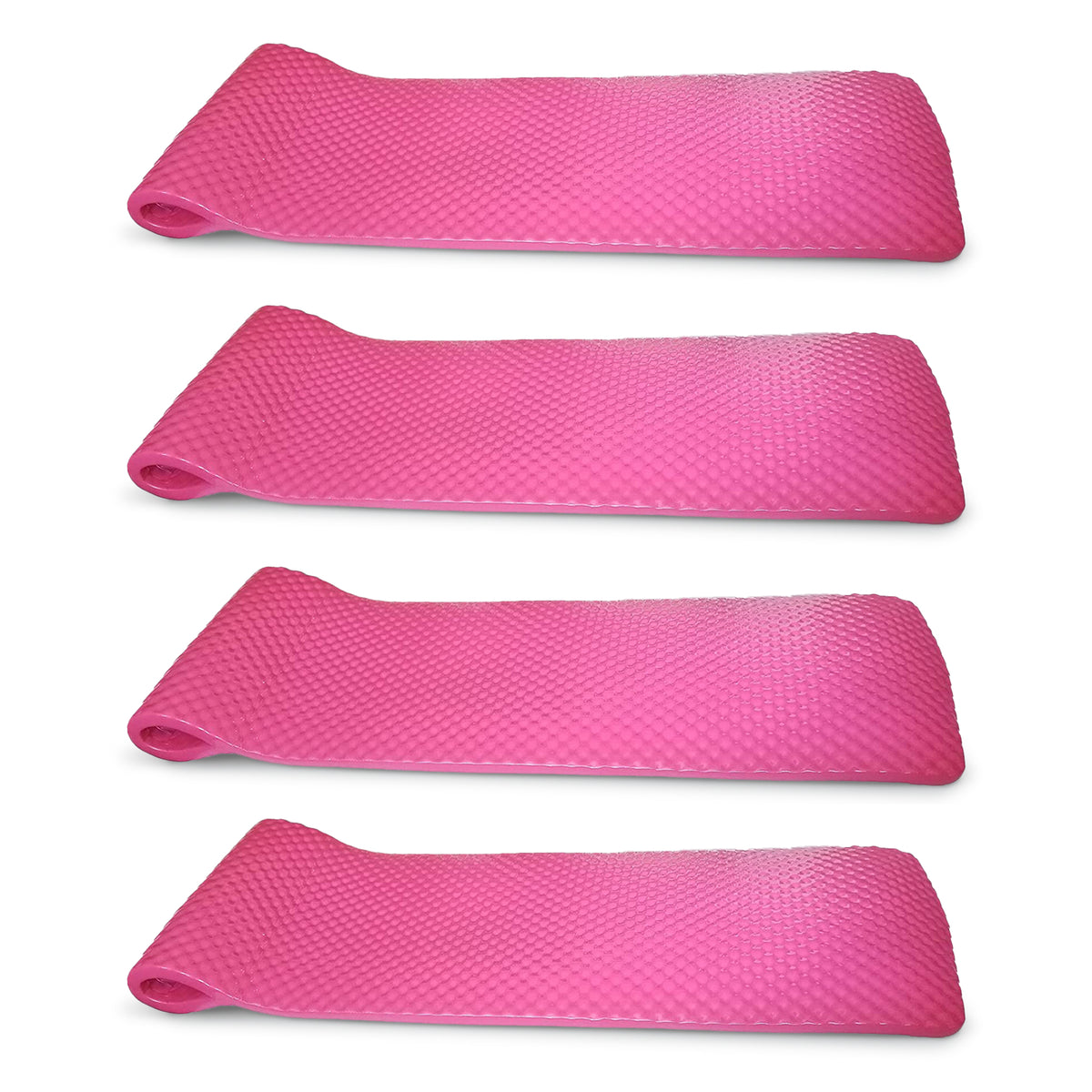 Vos 72" Soft Wavy Foam UV Chlorine Resistant Water Pool Float, Pink (4 Pack)