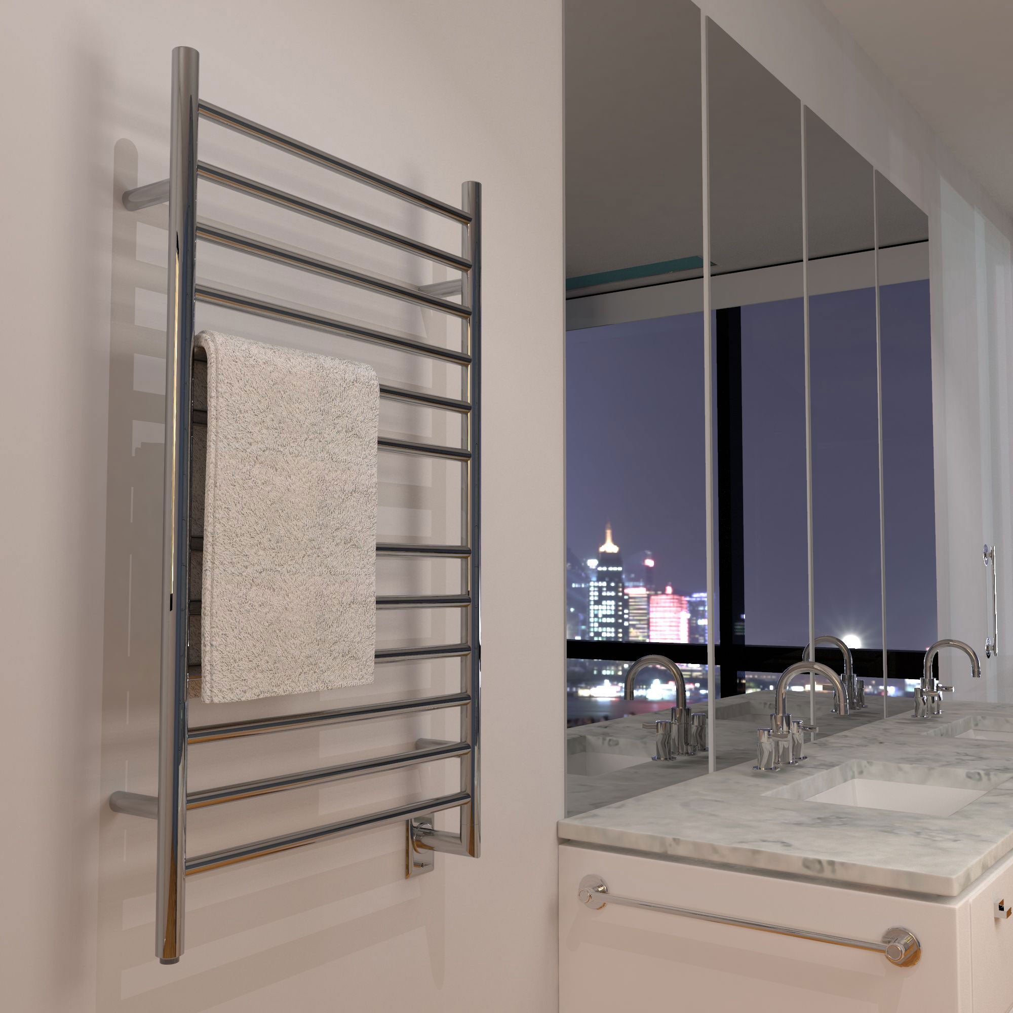 Amba Radiant Large Hardwired Straight Towel Warmer, Polished (Open Box)