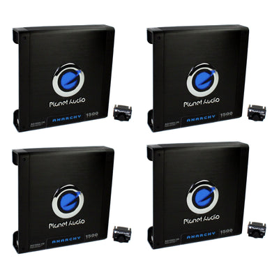 Planet Audio AC15001M 1500W Mono Block Car Audio Amplifier w/ Remote (4 Pack) - VMInnovations