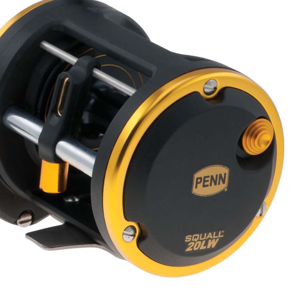 Penn Squall Levelwind Saltwater Fish Trolling Fishing Reel, Black (Refurbished)