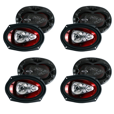 BOSS Audio CHAOS 6x9" 5-Way 600W Car Coaxial Audio Stereo Speakers (4 Pair) - VMInnovations