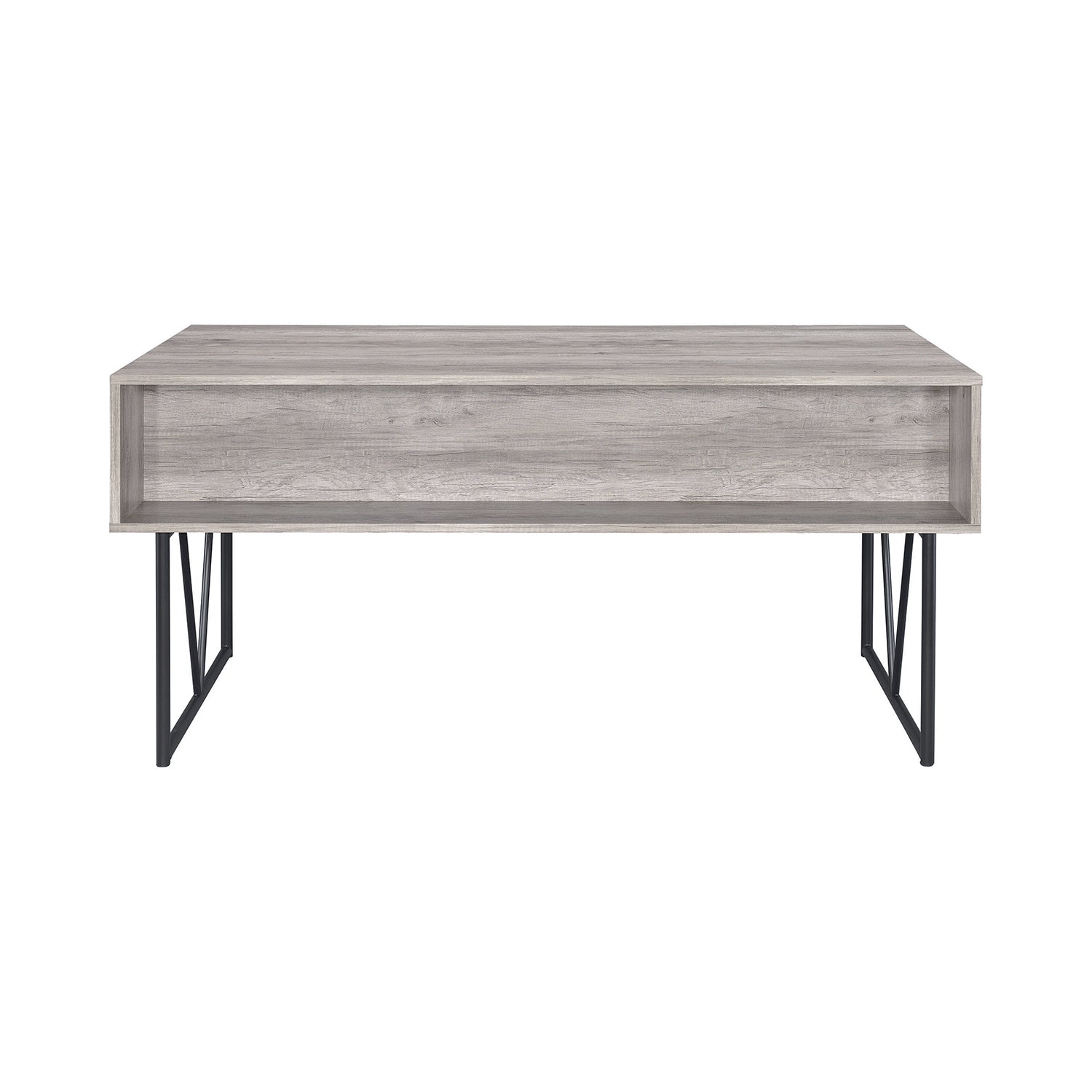 Coaster Home 4 Drawer Home Office Writing Desk, Grey Driftwood Finish (Open Box) - VMInnovations