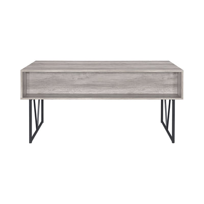 Coaster Home 4 Drawer Home Office Writing Desk, Grey Driftwood Finish (Open Box) - VMInnovations