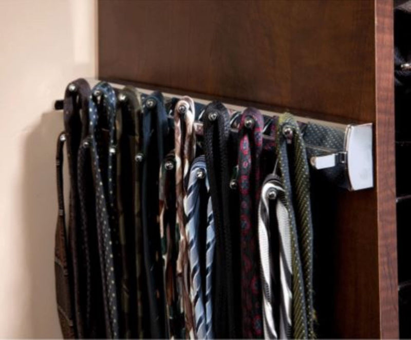 Rev-A-Shelf Sidelines 14 Inch Pop Out Deluxe Tie Rack, Chrome, TRCPOSL-14-CR-1