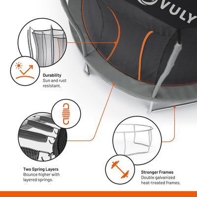 L Ultra Box A + L Ultra Box B + L Ultra Box C + L Ultra Box D + Vuly Trampolines Basketball Set with Backboard, Hoop, Basketball, and Air Pump + Basketball Set Adapter (Ultra) - VMInnovations