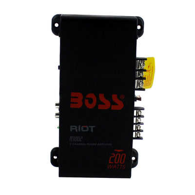 BOSS Audio R1002 200W 2-Channel RIOT Car Audio High Power Amplifier Amp (4 Pack)