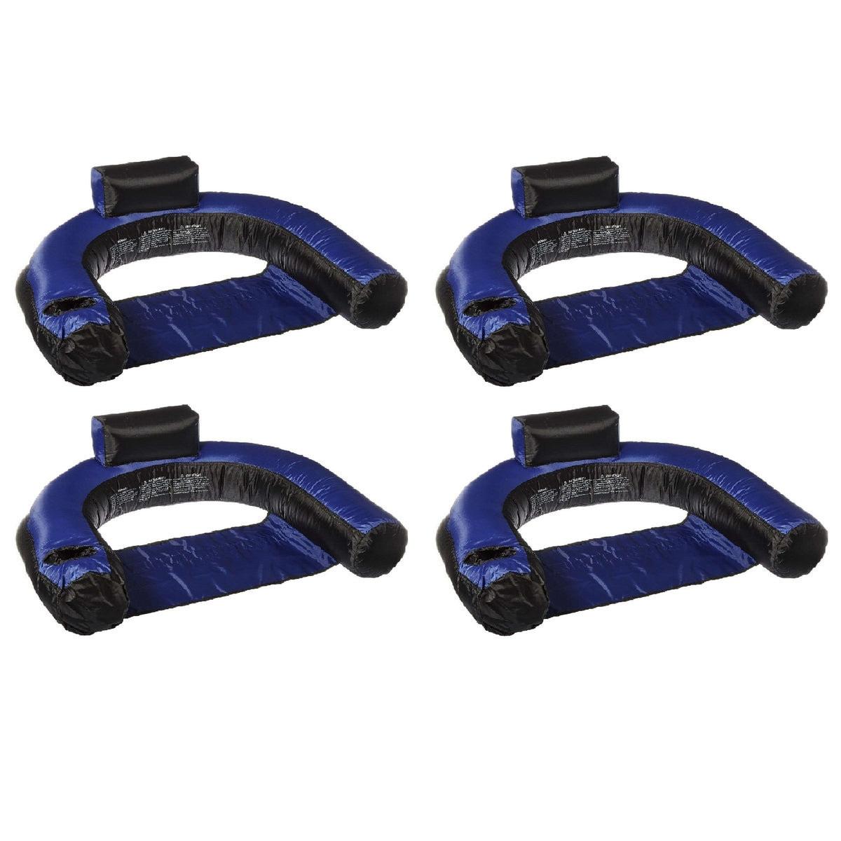 Swimline Inflatable Nylon Covered Swimming Pool U-Seat Chair Float (4 Pack)