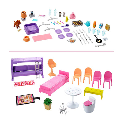 Barbie GNH53 DreamHouse Doll House with Wheelchair Accessible Elevator, Pink