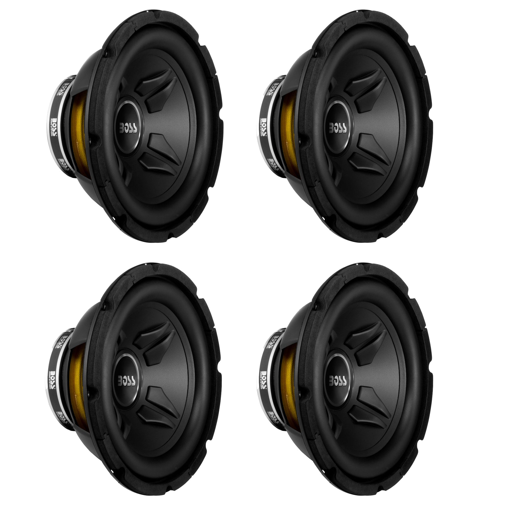 BOSS Audio 10" 800W 4 Ohm Car Audio Power Single Voice Coil Subwoofer (4 Pack)