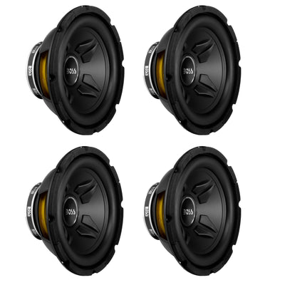 BOSS Audio 10" 800W 4 Ohm Car Audio Power Single Voice Coil Subwoofer (4 Pack)