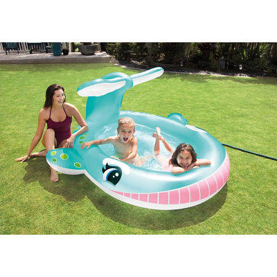 Intex 79" x 77" x 36" Inflatable Whale Spray Kiddie Pool for Kids 2+ (Used)