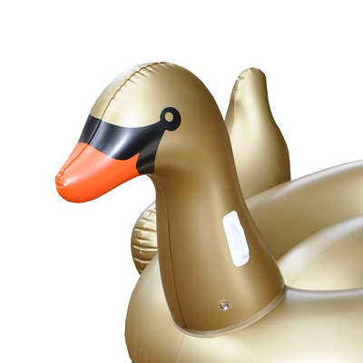 Swimline Golden Swan 75" Inflatable Float & American Bald Eagle Riding Float