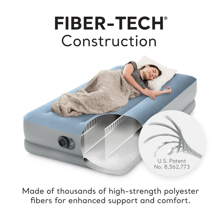 Intex Dura Beam Plus Mid-Rise 14" Twin Air Mattress with Built-In Pump (Used) - VMInnovations
