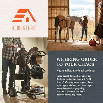 HOMESTEAD 3-Tier Saddle Rack, Horse Saddle Stand w/ Rotating Tiers & Bridle Rack