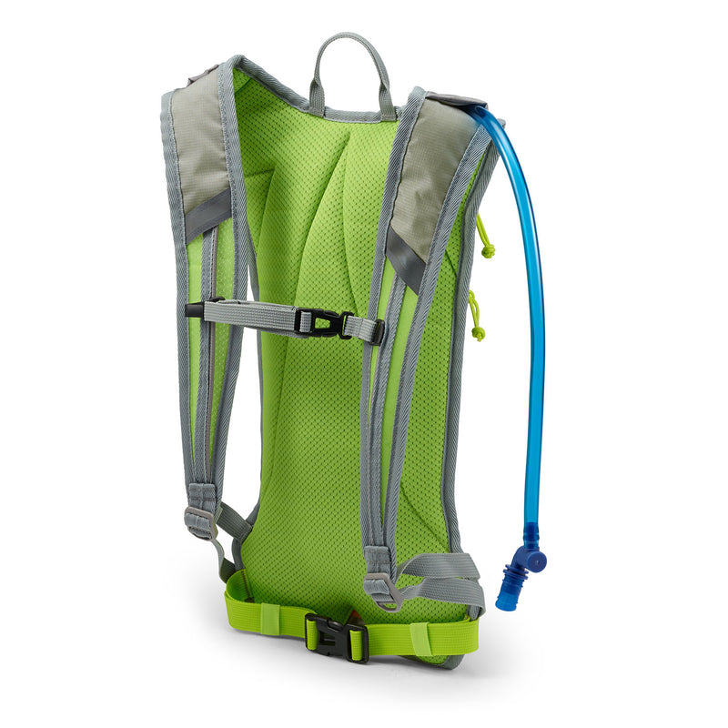 High Sierra HydraHike 2.0 4L Hydration Water Backpack for Hiking, Gray & Green