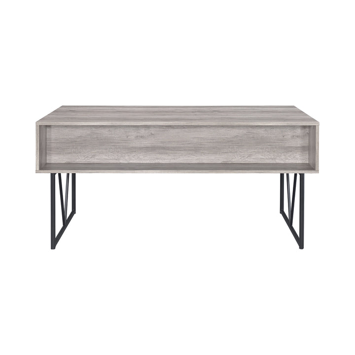 Coaster Home 4 Drawer Home Office Writing Desk, Grey Driftwood Finish (Used)