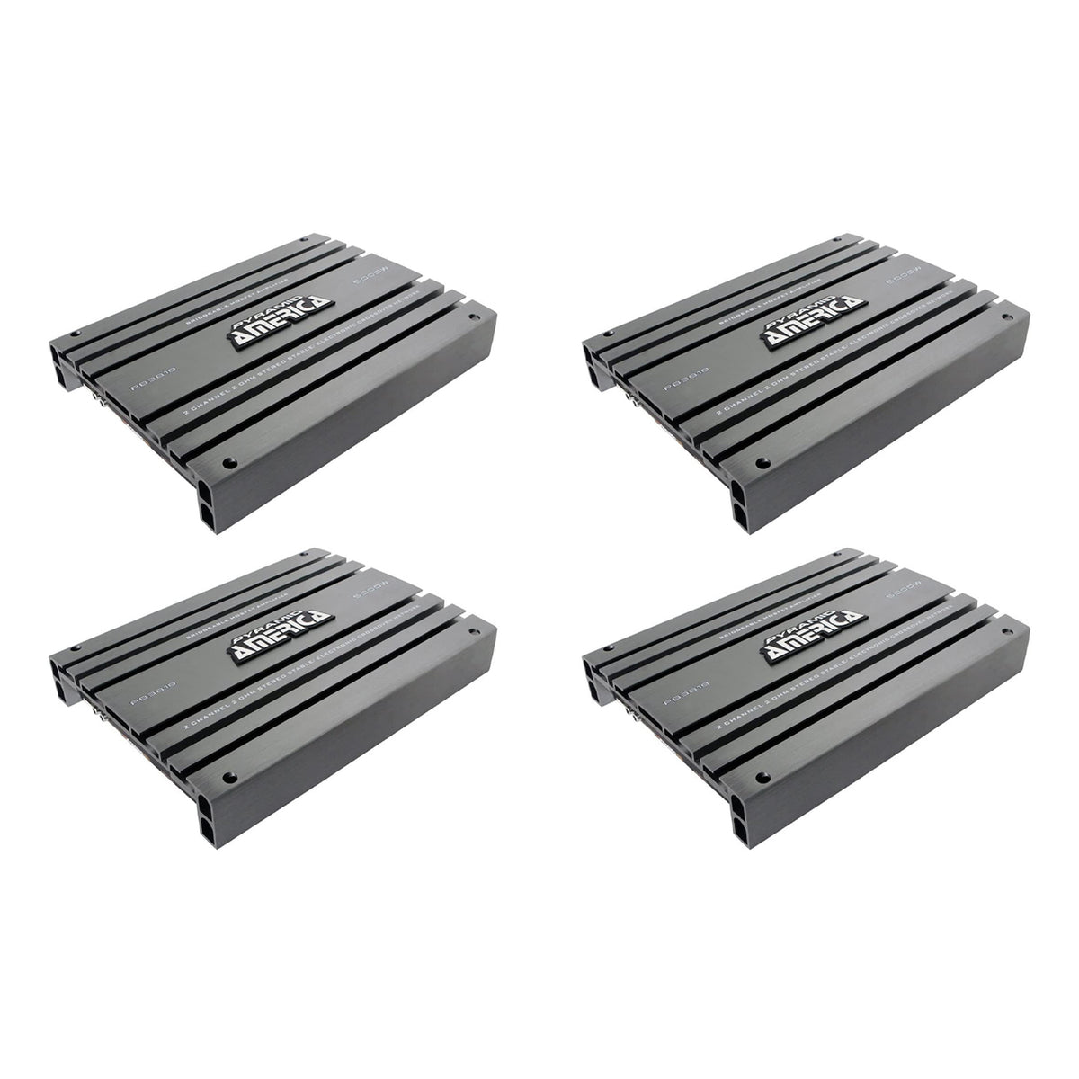 Pyramid PB3818 5000 Watt 2 Channel Bridgeable MOSFET Power Amplifier (4 Pack)